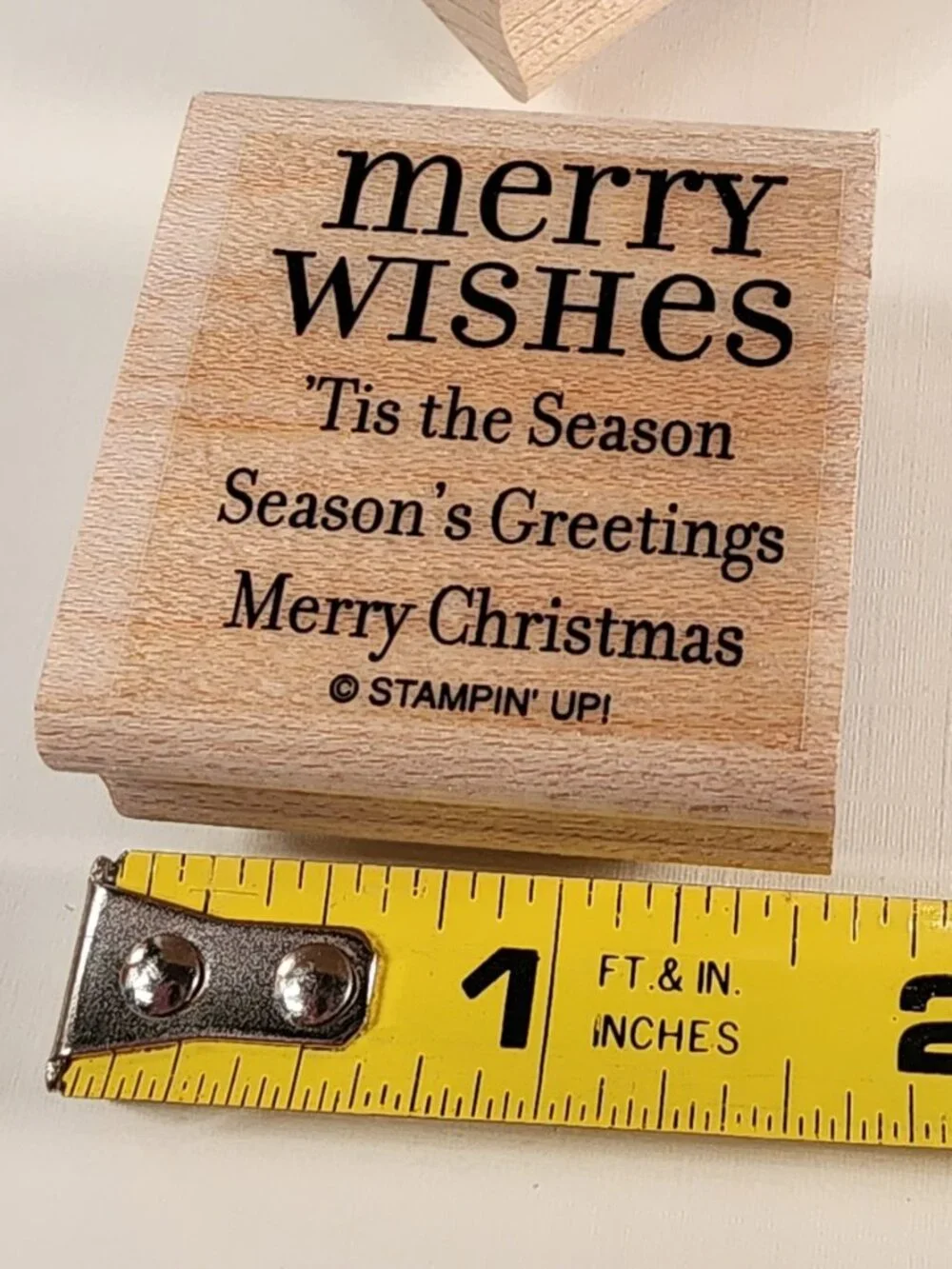 LOT of 6 Christmas Themed Wood-Mounted rubber stamps Stampin' Up and Studio G